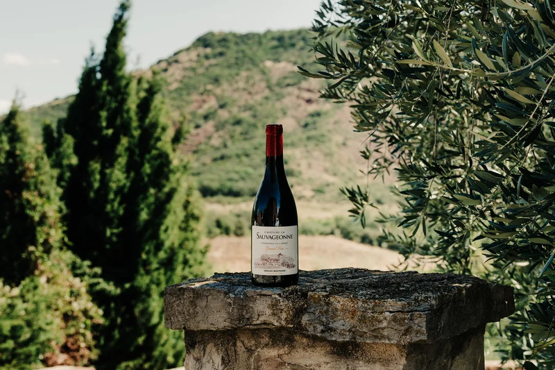 Château La Sauvageonne Grand Vin AOP Terrasses du Larzac 2023 – Caisse bois 6 bouteilles 75cl vin rouge