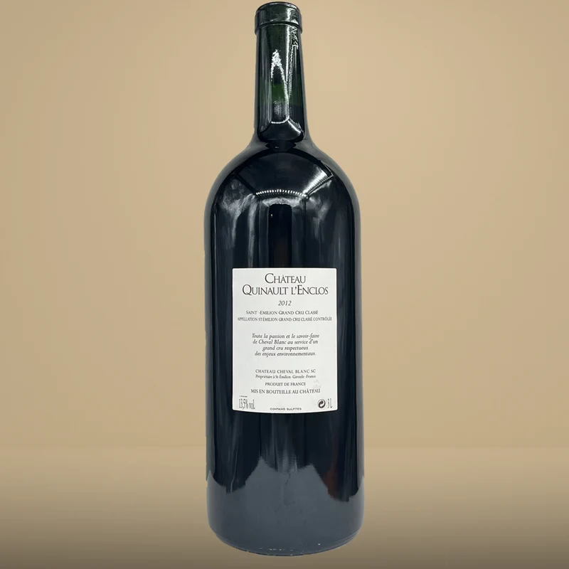 Château Quinault l'Enclos - 2012 - Jeroboam - Vin de Saint-Emilion Grand Cru