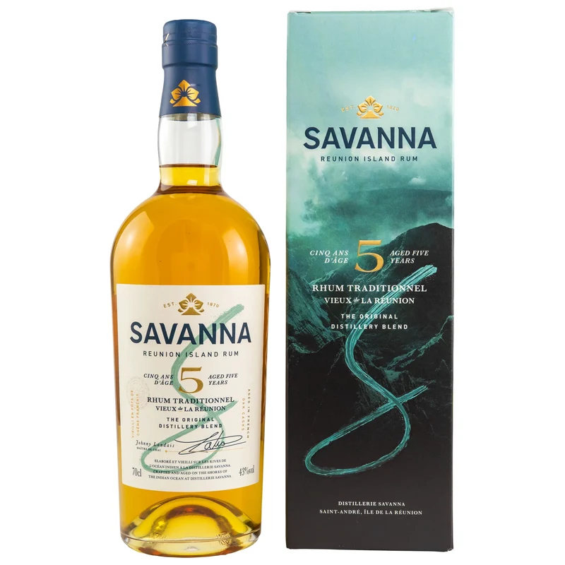 Rhum vieux Savanna - 5 ans - Ile de la Réunion - 43 °