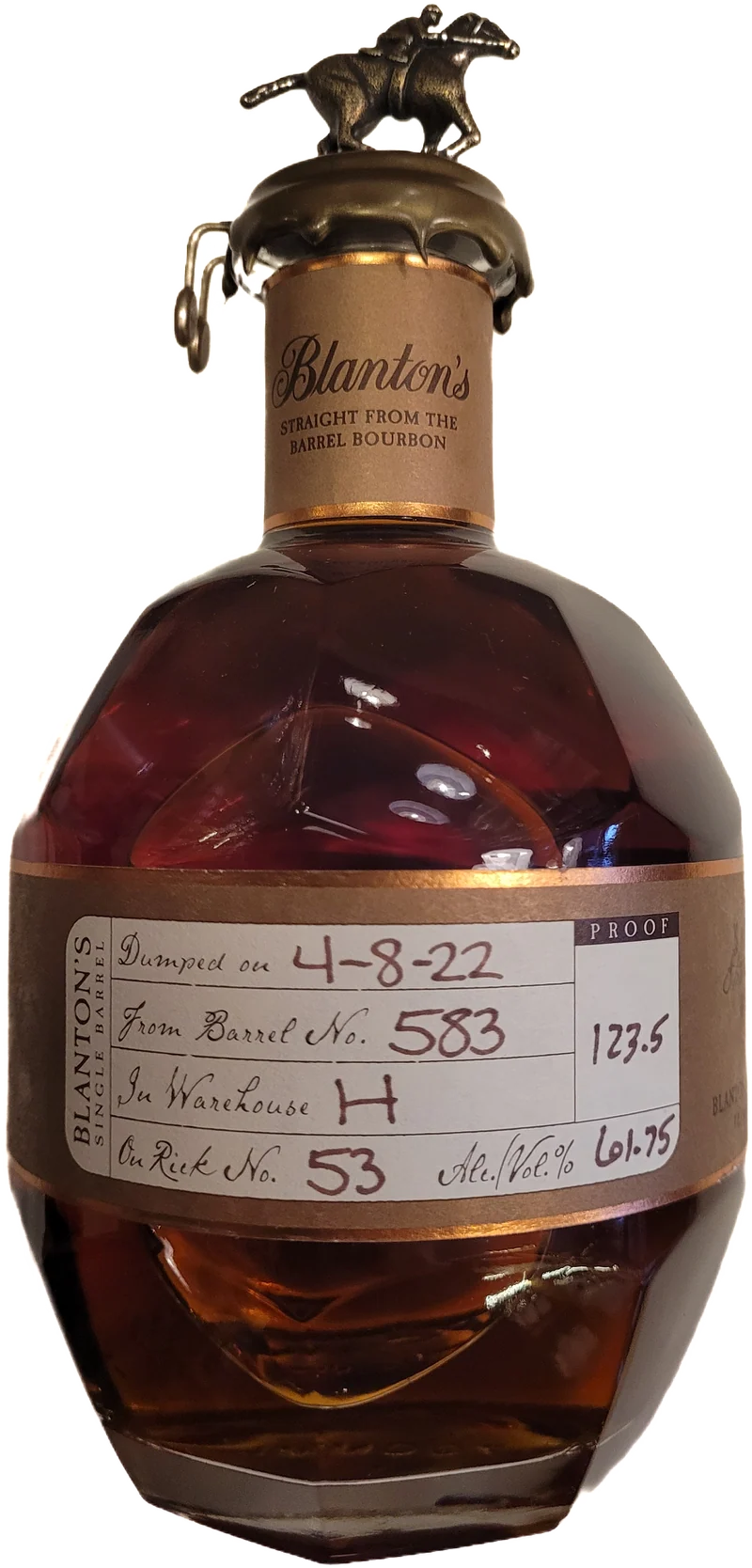 Blanton’s - Straight from the Barrel - Bourbon - Kentucky - Etats-Unis - 61,9° - Whiskey