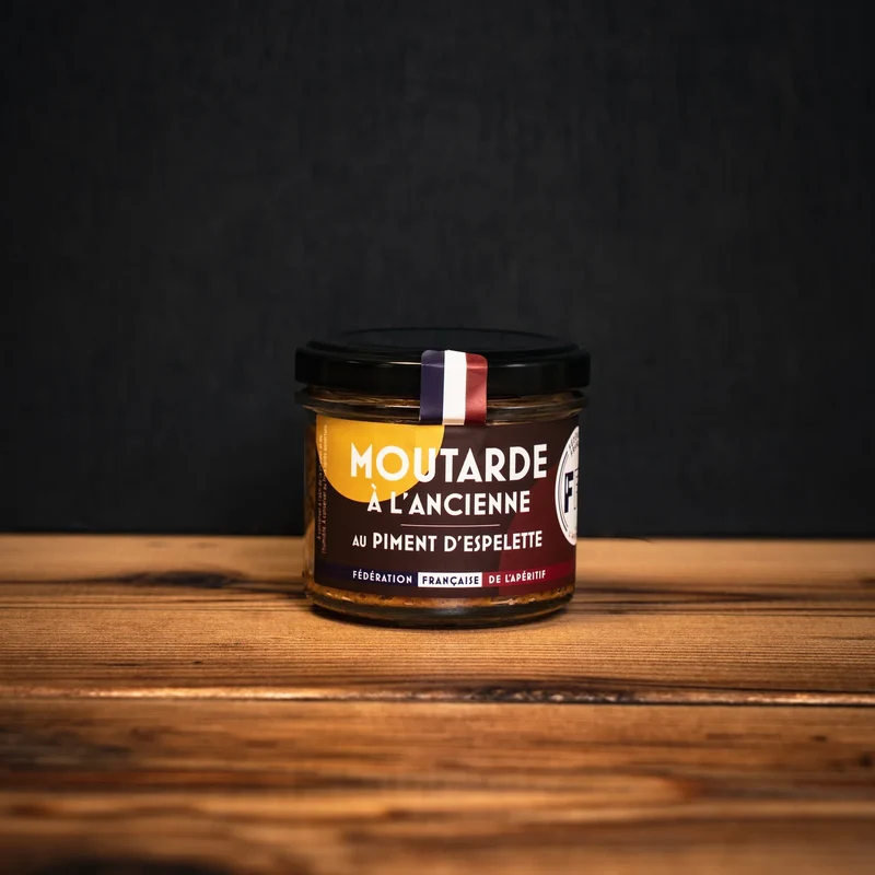 MOUTARDE À L'ANCIENNE au piment d'Espelette 100G