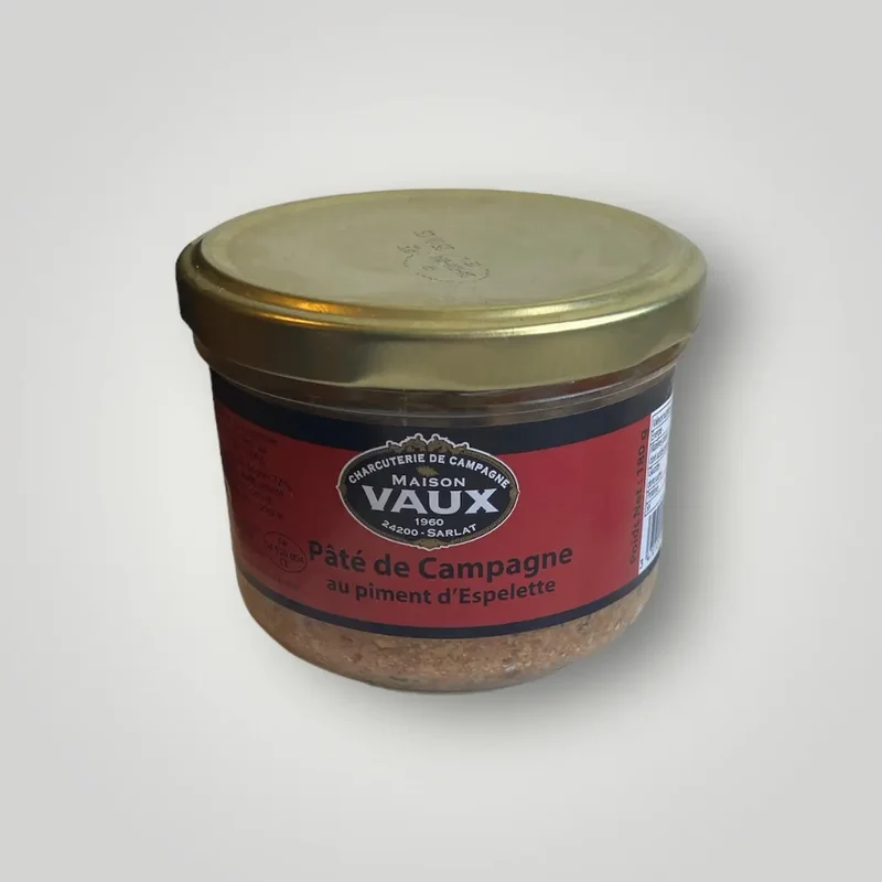 Pâté de campagne pur porc au piment d'Espelette - 180g
