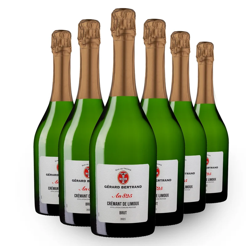 Héritage An 825 Brut blanc AOP Crémant de Limoux 2024 – Lot 6 Bouteilles 75cl