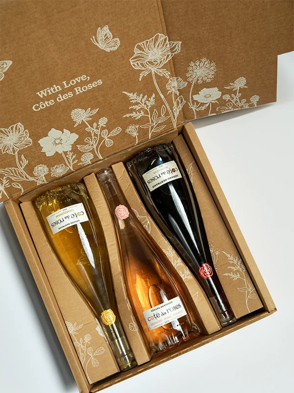 Coffret Cote des Roses rosé, Rouge léger et Sauvignon Blanc