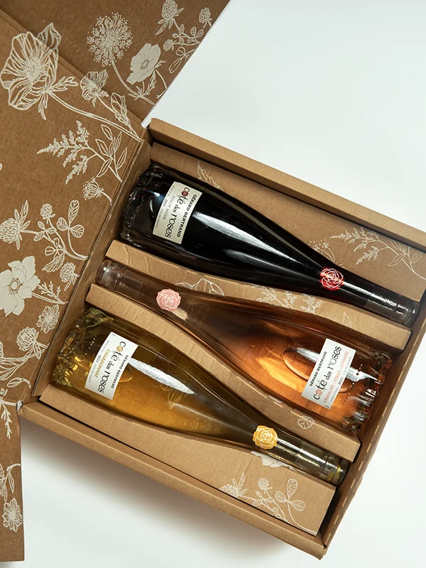 Coffret Cote des Roses rosé, Rouge léger et Sauvignon Blanc