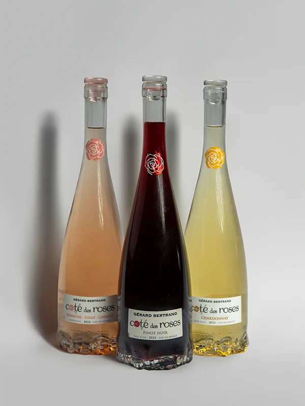 Coffret Cote des Roses rosé, Rouge léger et Sauvignon Blanc