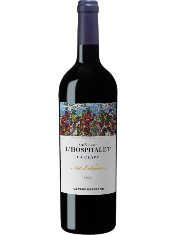 Château l'Hospitalet Art Collection AOP La Clape 2020 – Édition limitée « Le vin de nos paysages » par Robert Combas – 75cl vin rouge