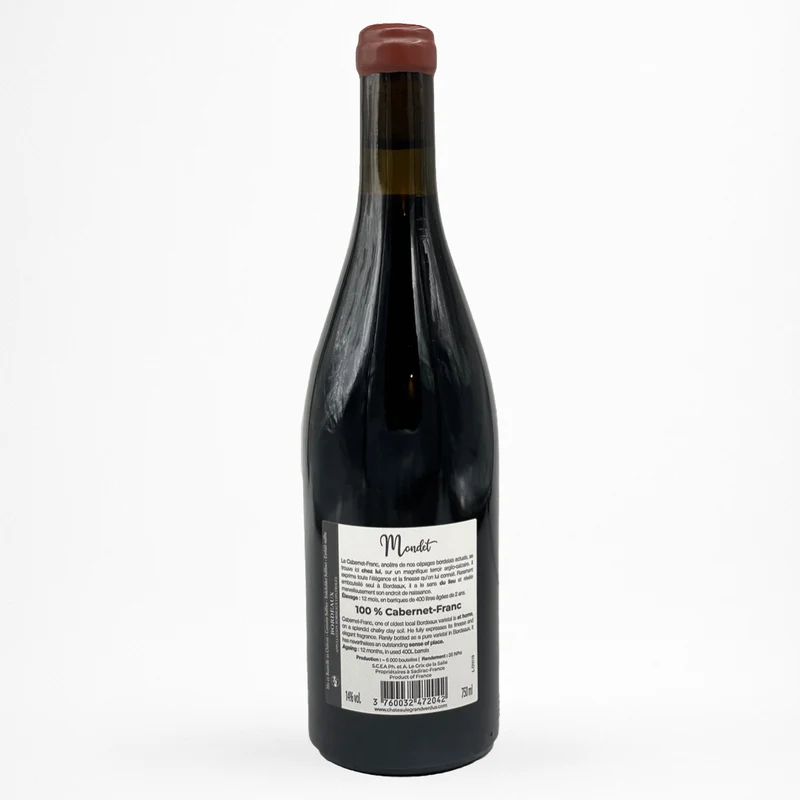 Château le Grand Verdus - Lieu-dit Mondet Cabernet-Franc - 2020 - Vin de Bordeaux Supérieur