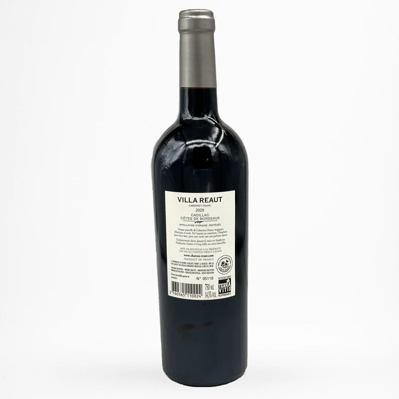 Château Réaut - Villa Réaut Cabernet Franc - 2020 - Vin de Cadillac Côtes de Bordeaux