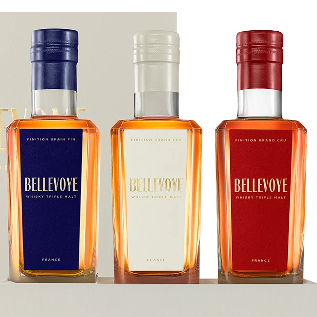Bellevoye - Coffret Tricolore (Bleu. Blanc. Rouge) - Whisky Français - Blended Malt - 41°
