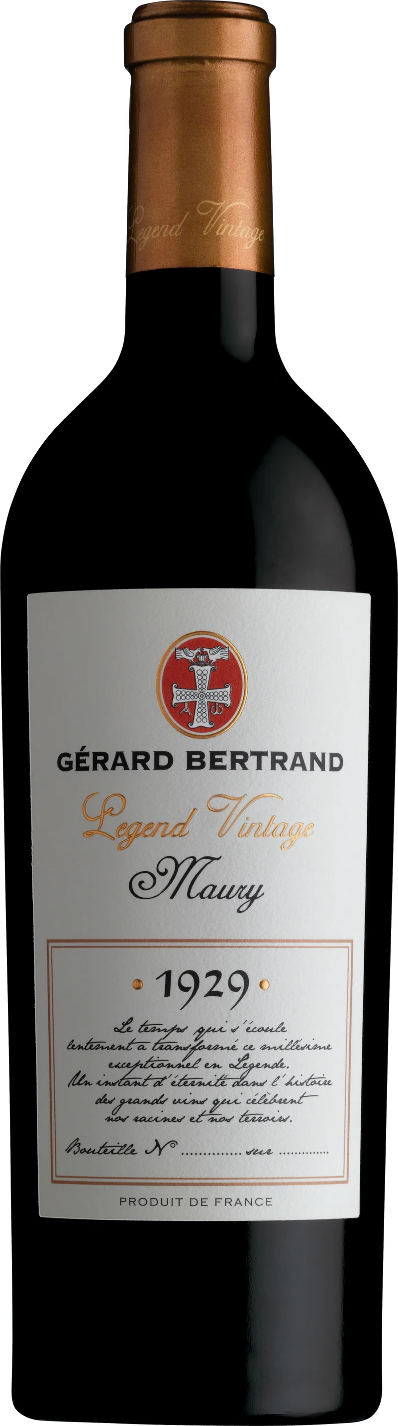 Legend Vintage Vins Doux Naturels AOP Maury 1929 – 75cl