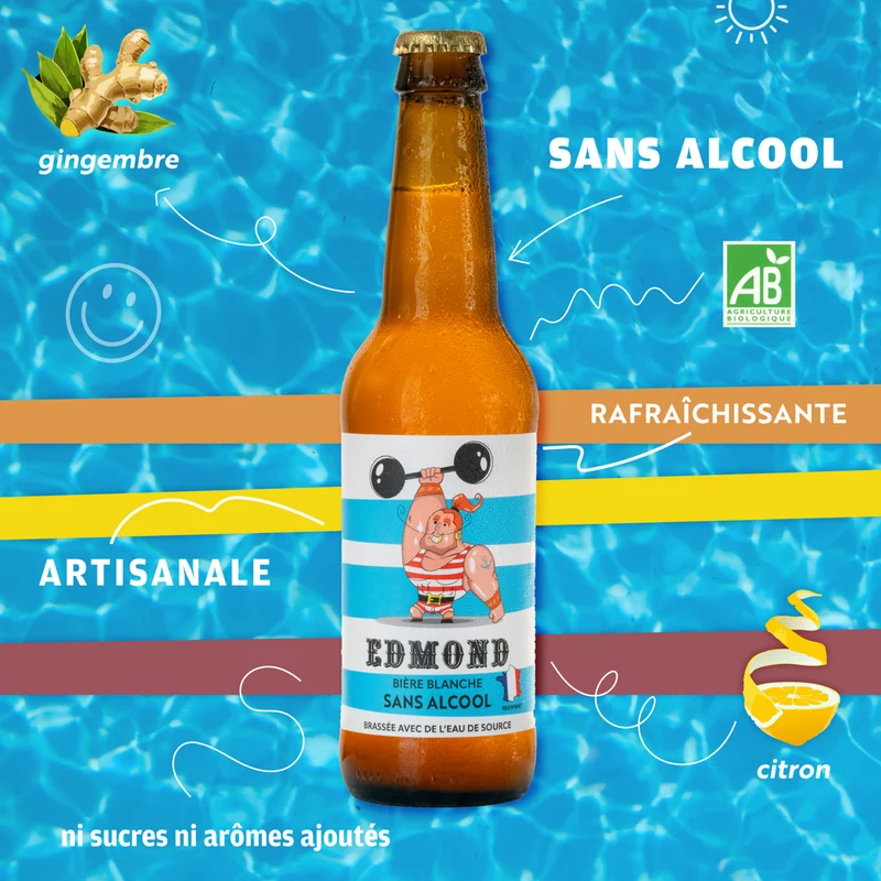 Bière blanche sans alcool - Edmond