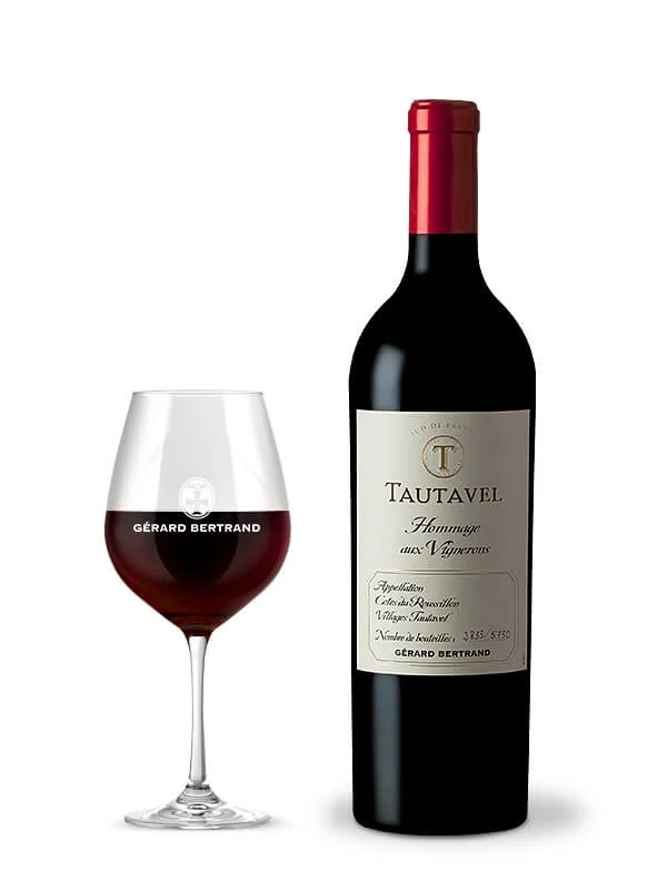 Hommage aux vignerons AOP Côtes du Roussillon Villages Tautavel 2022 – Caisse Bois 3 Bouteilles vin rouge