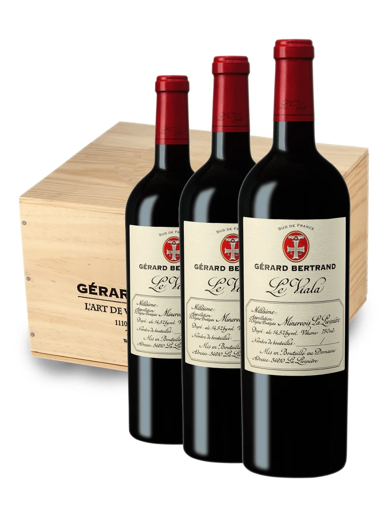Le Viala AOP La Livinière 2023 – Caisse Bois 6 Bouteilles 75cl vin rouge
