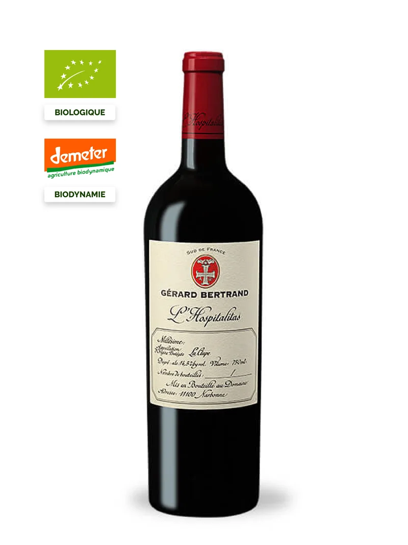 L'Hospitalitas AOP La Clape 2012 – Magnum (1,5L) avec Caisse Bois vin rouge