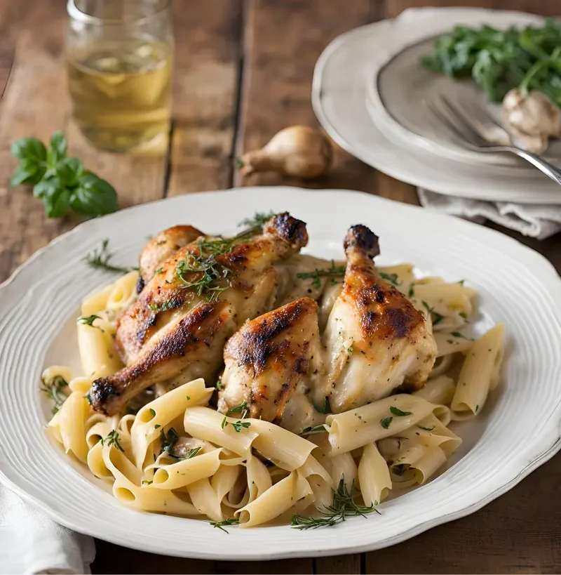 Box "Poulet de fermier accompagné de pâtes aux cèpes 🍄‍🟫" - pour 4 personnes