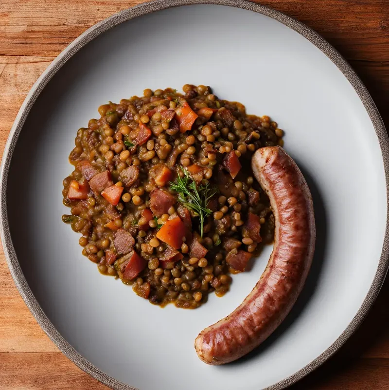 Box " Saucisse de Toulouse et lentilles aux petit lardons 🍲 " - pour 4 personnes