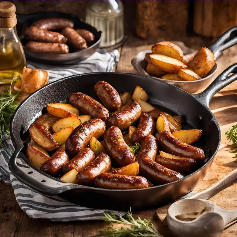 Box "Saucisses et Pommes de terre à la graisse de canard 🥔" - Pour 4 personnes