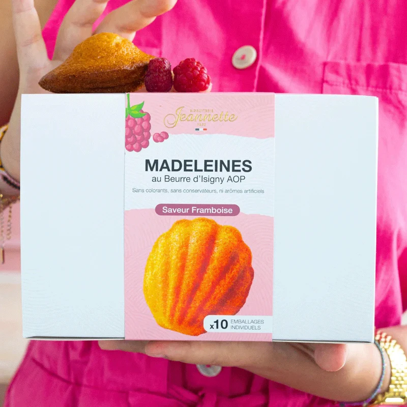 Boîte de 10 Madeleines Framboise | 250g