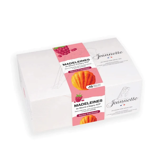 Boîte de 10 Madeleines Framboise | 250g