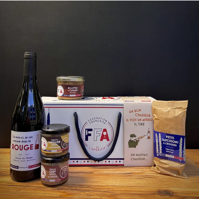 Coffret apéro "Un bon chasseur voit un apéro, il tire"