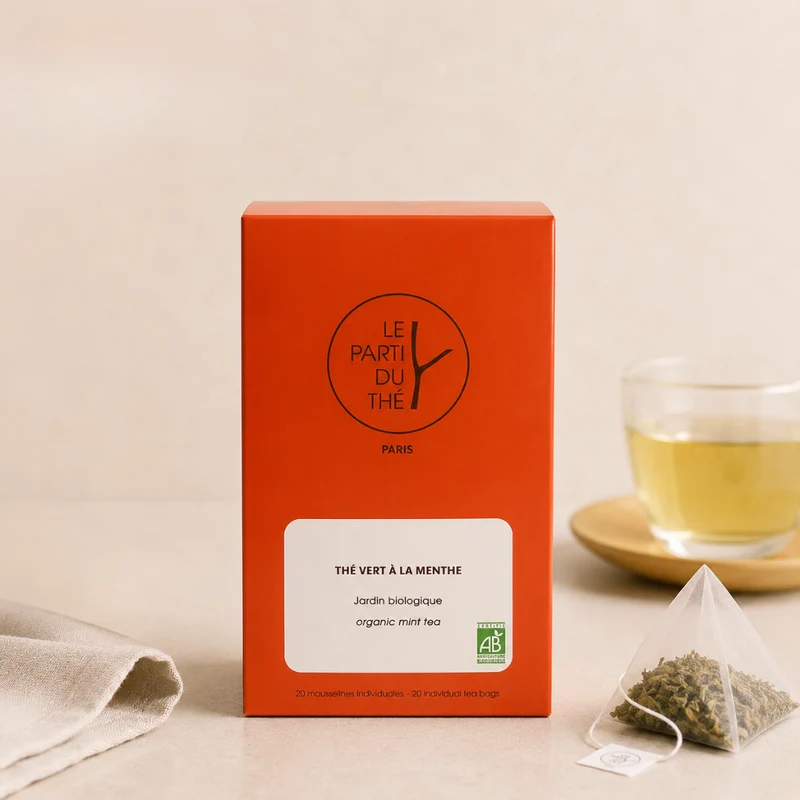 Thé Vert Parfumé | Menthe Bio | 20 Sachets