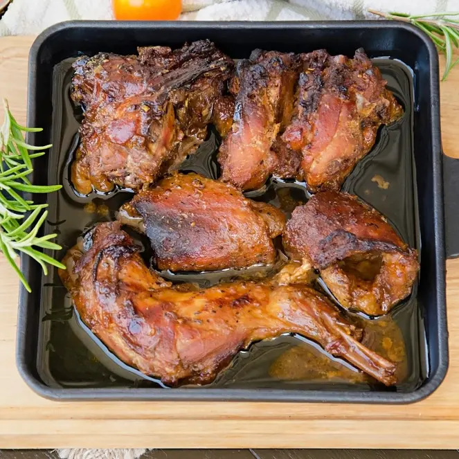 Lapin entier en morceaux sous-vide - environ 1,2kg