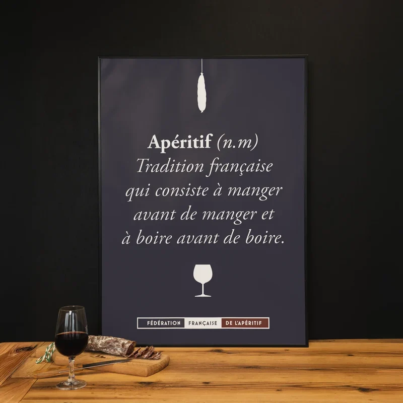 AFFICHE OFFICIELLE "Définition de l'Apéritif" 50/70 par la FFA