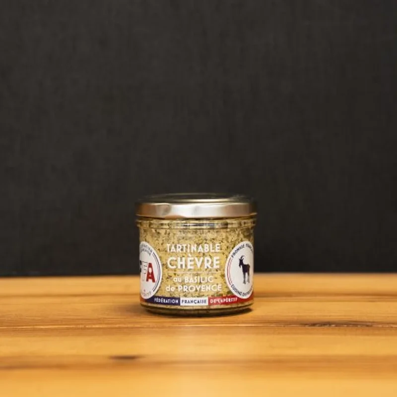 TARTINABLE DE FROMAGE DE CHEVRE au basilic de Provence 90g - FFA