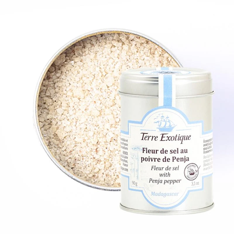 Fleur de Sel au Poivre Blanc de Penja IGP | 90 g