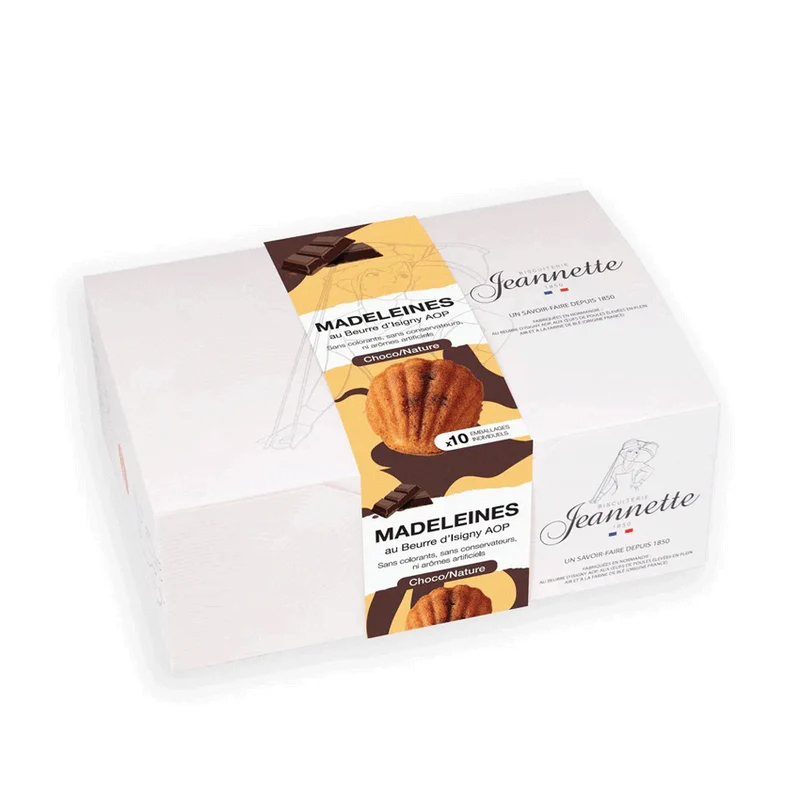 Boîte de 10 Madeleines Choco-Nature | 250g