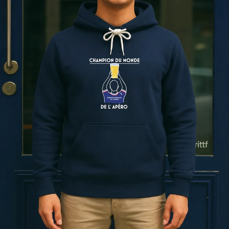 Sweat à capuche - Champion du monde de l'Apéro