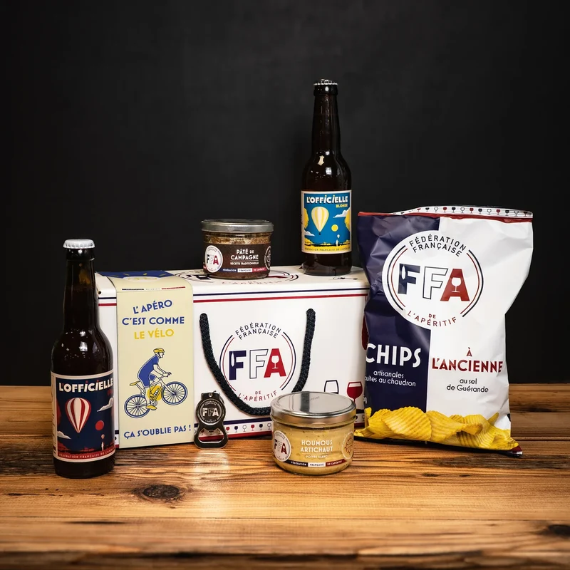 Coffret apéro L’apéro c’est comme le vélo, ça s’oublie pas