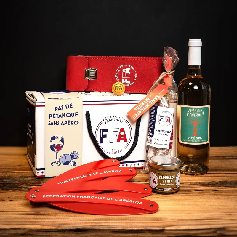 Coffret apéro "Pas de pétanque sans apéro"